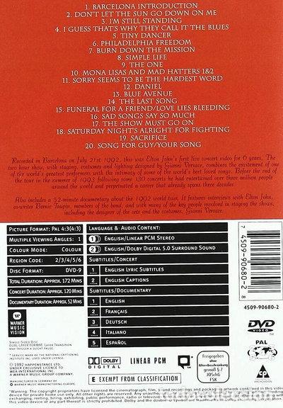 Cine: Elton John - Live In Barcelona- 0745099068028