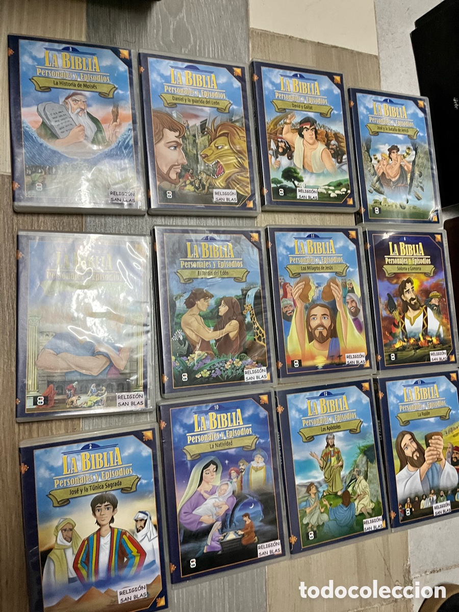 Cine: Colecci&oacute;n pel&iacute;culas DVD animaci&oacute;n la Biblia personajes y episodios