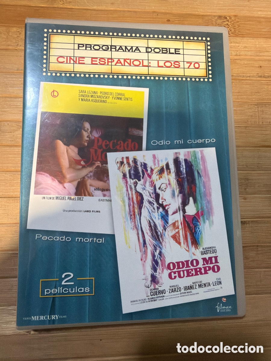 Cine: Odio mi cuerpo + Pecado Mortal ( Cine Espa&ntilde;ol : Los 70 ) DVD SEMINUEVO