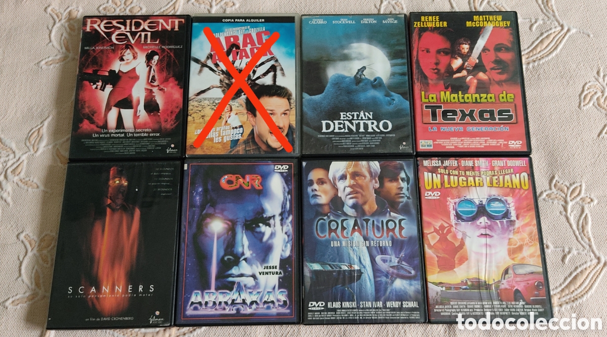 Cine: Lote 7 Pel&iacute;culas DVD Terror, Ciencia Ficci&oacute;n y Serie B de Culto Descatalogadas