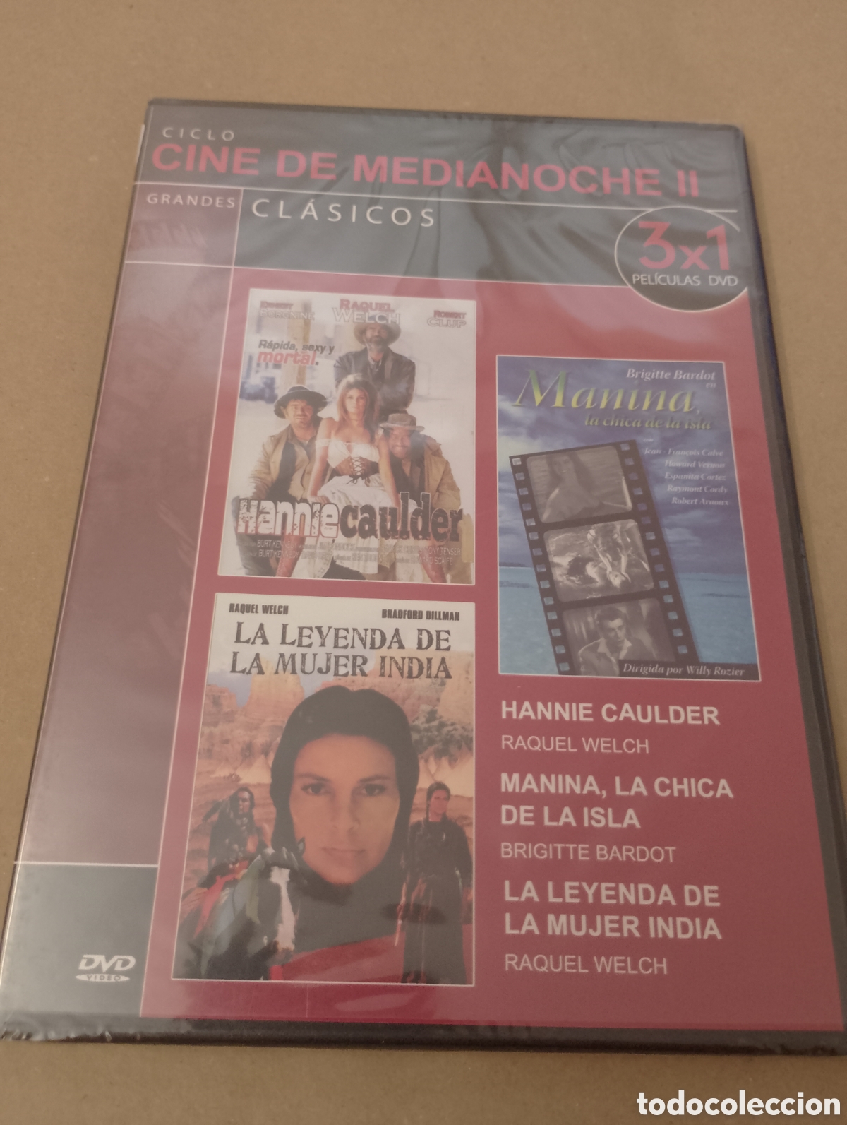 Cin&eacute;ma: Dvd. Hannie Caulder + La leyenda de la mujer india + Manina. Precintado.