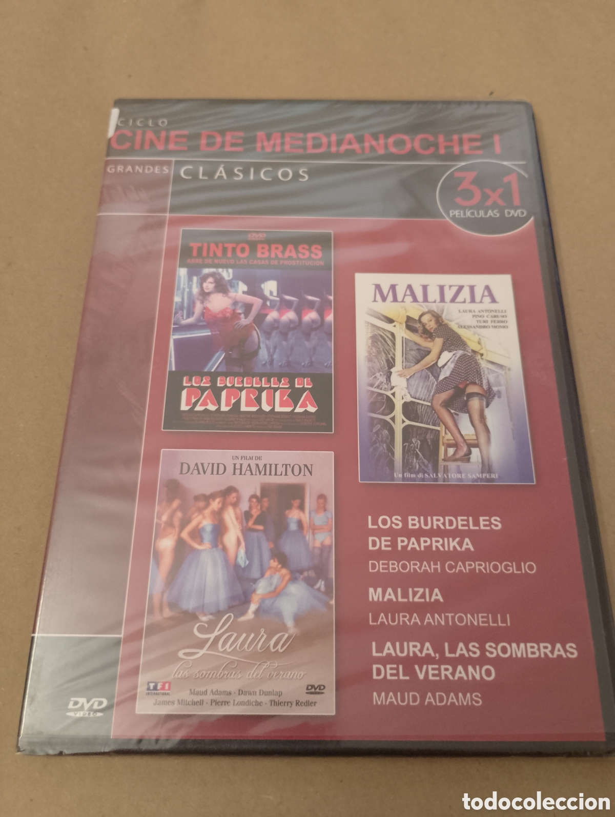 Cinema: Dvd. Los burdeles de Paprika + Malizia + Laura, las sombras del verano. Precintado. Er&oacute;tico.