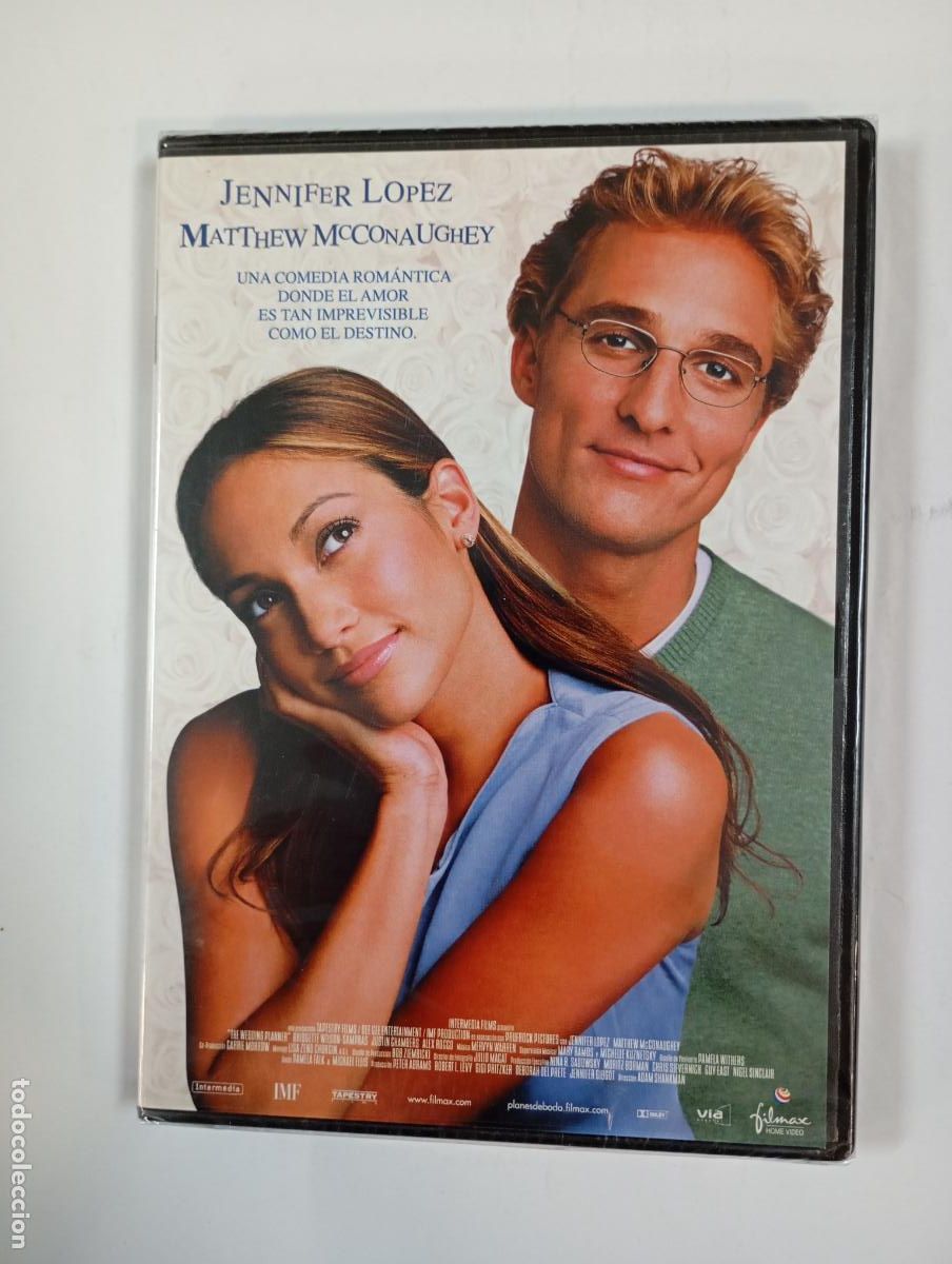 Cine: Planes de boda. Jennifer Lopez y Matthew McConaughey. DVD. NUEVO. TDKV146