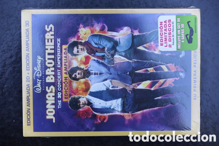 Cine: DVD precintado. JONAS BROTHER. THE 3D CONCERT EXPERIENCE. EDICI&Oacute;N AMPLIADA 2D + 3D + set 4 gafas 3D.