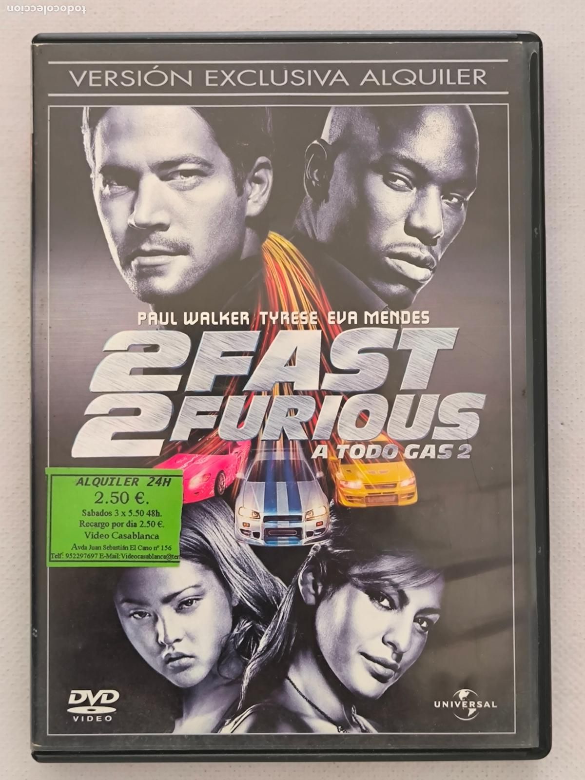 Cine: DVD 2 FAST 2 FURIOUS 2 - A TODO GAS 2 - EDICION DE ALQUILER - LEER DESCRIPCION (6F)