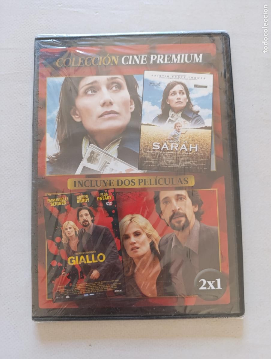 Cine: DVD LA LLAVE DE SARAH / GIALLO - 2 PELICULAS - CAJA SLIM - NUEVO, PRECINTADO (6F)