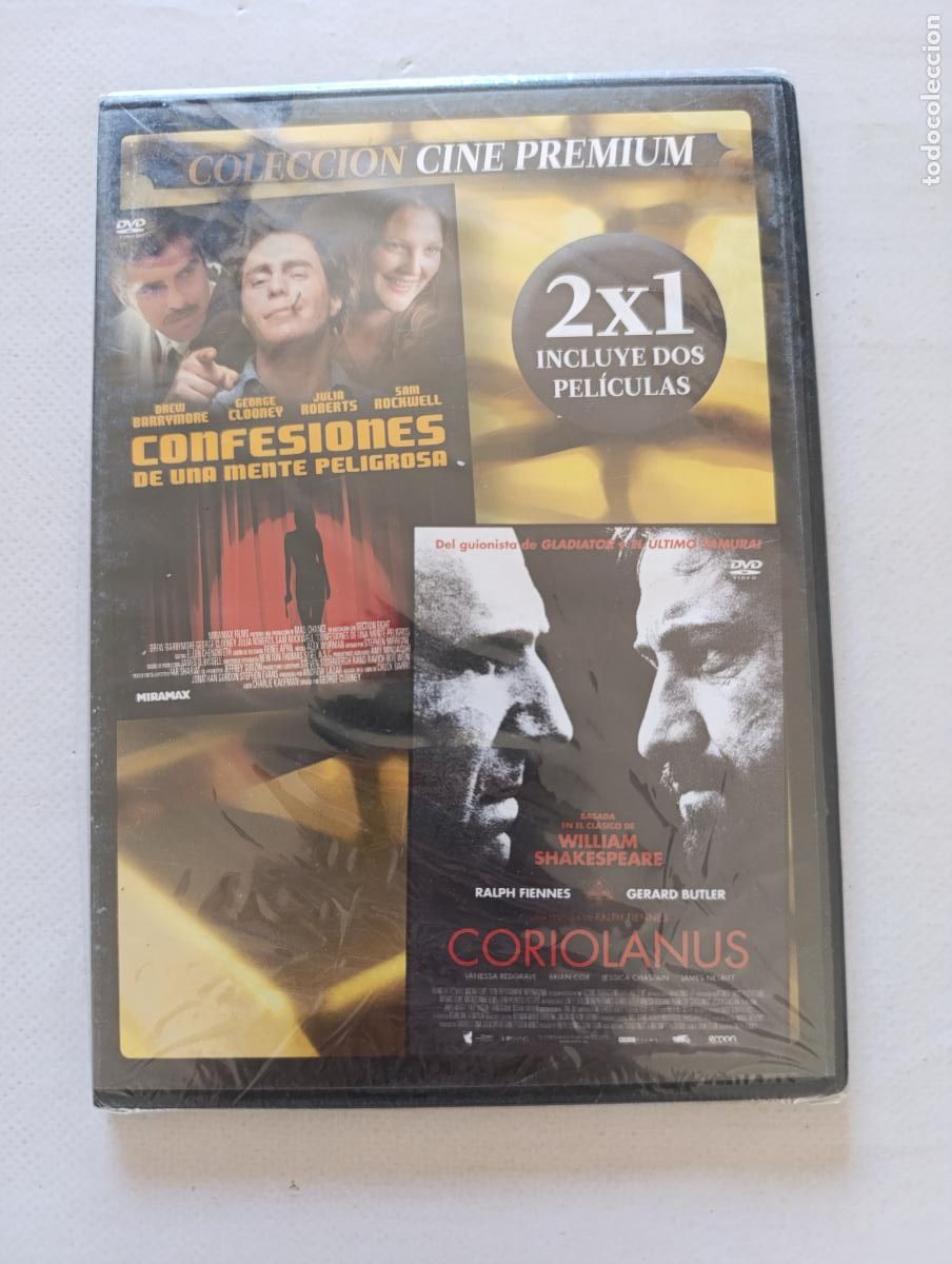 Cine: DVD CONFESIONES DE UNA MENTE PELIGROSA / CORIOLANUS - CAJA SLIM - NUEVA, PRECINTADA (6F)