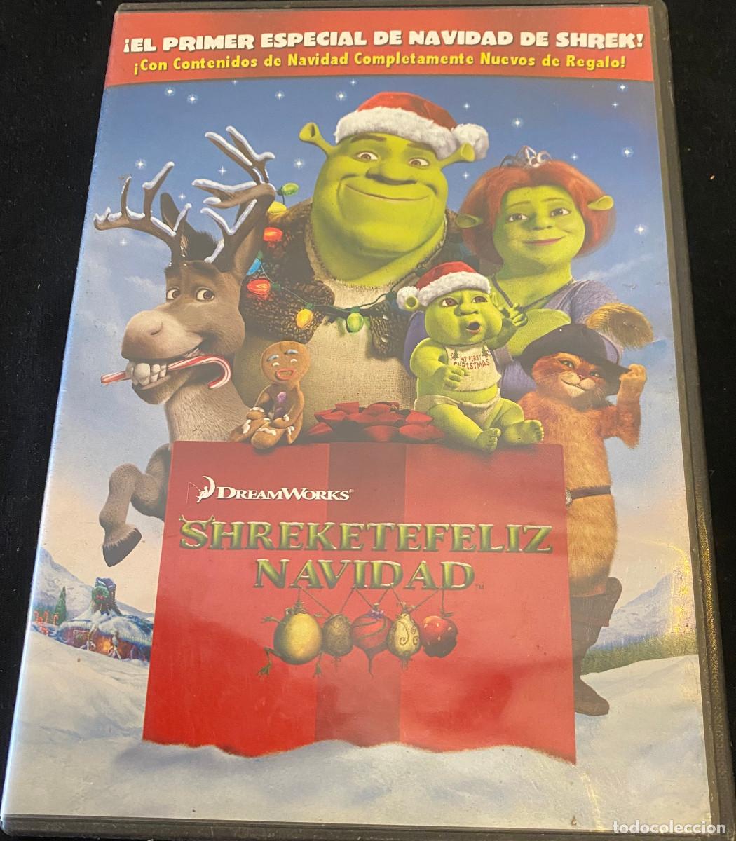 Cine: 'Shreketefeliz Navidad'. Pel&iacute;cula navide&ntilde;a de Shrek. Con muchos extras. Dreamworks. Buen estado.