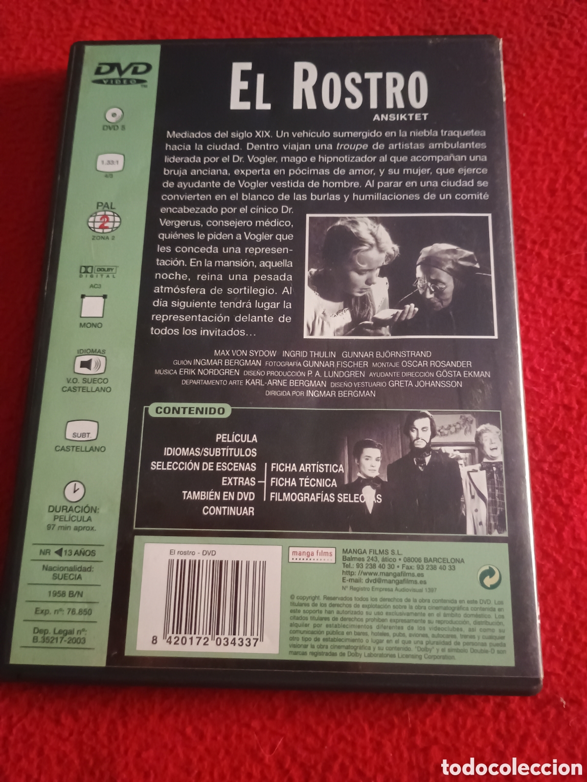 Cine: Dvd el rostro - ingmar bergman - Foto 2
