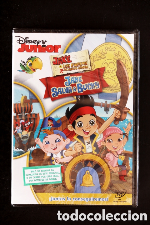 Cine: DVD precintado. JAKE Y LOS PIRATAS DE NUNCA JAMAS - JAKE SALVA A BUCKY. Disney. Nuevo.