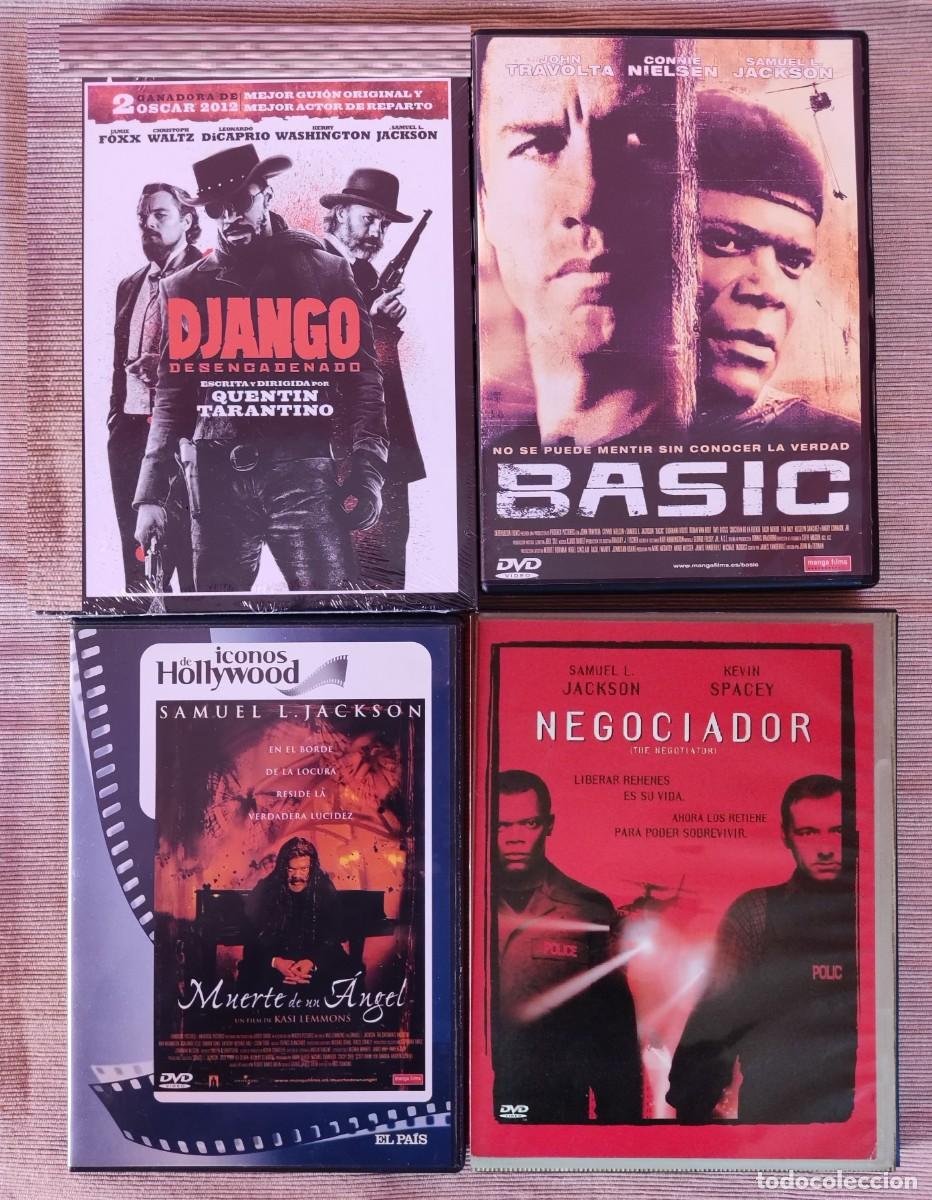 Cine: Pack DVD Samuel L. Jackson: Muerte de un angel, Negociador, Basic, Django desencadenado
