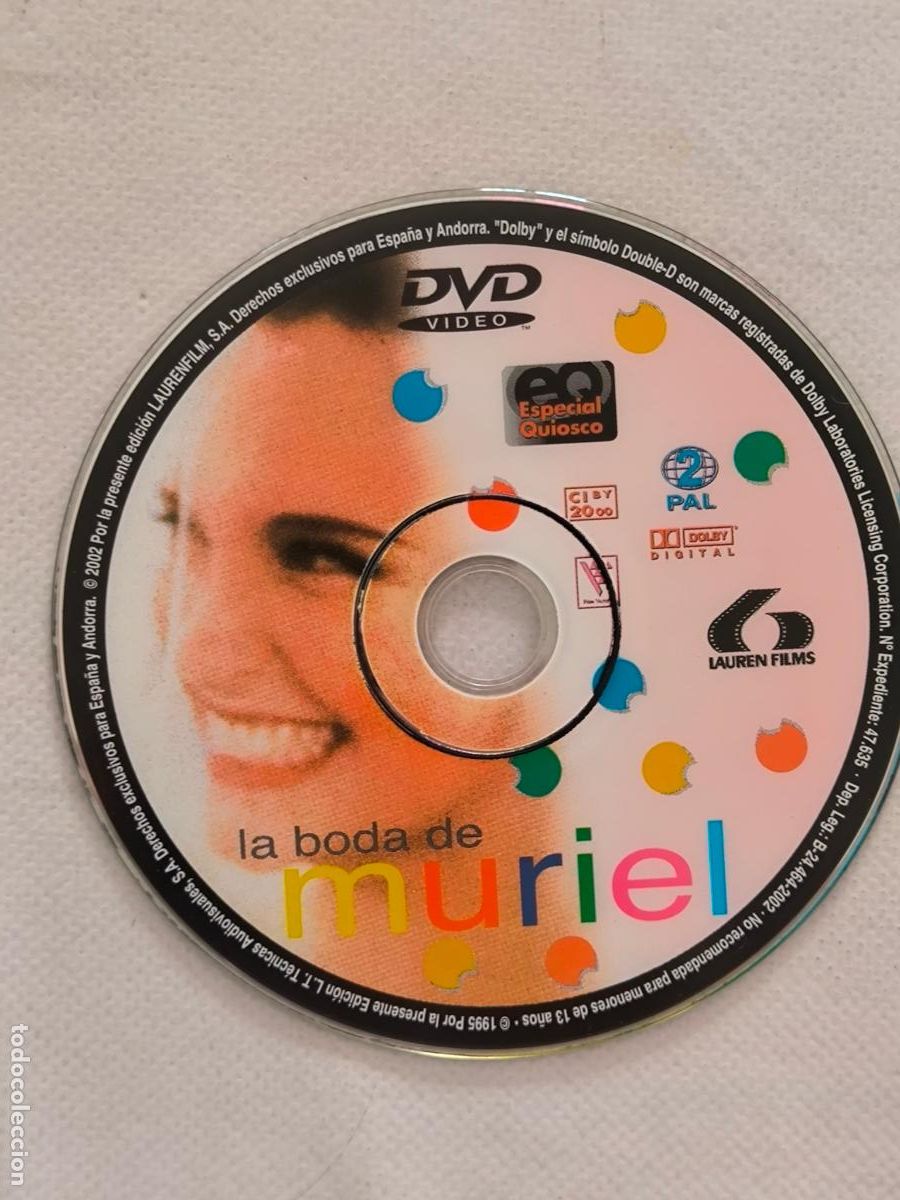 Cine: DVD LA BODA DE MURIEL - SOLO DISCO (018B)