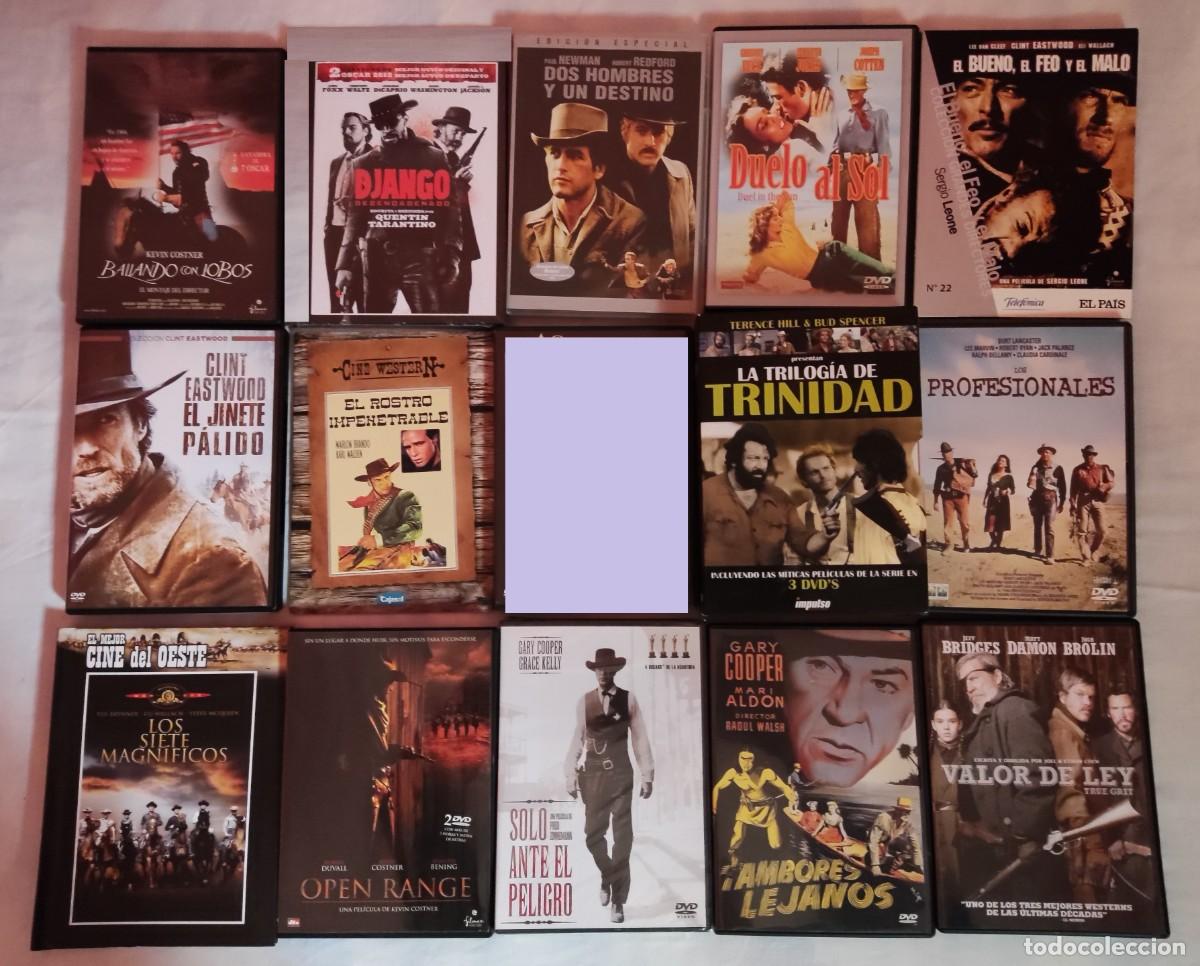 Cinema: Pack DVD Oeste: Bailando lobos, Django, Trinidad, 7 magnificos, valor ley, open range, profesionales
