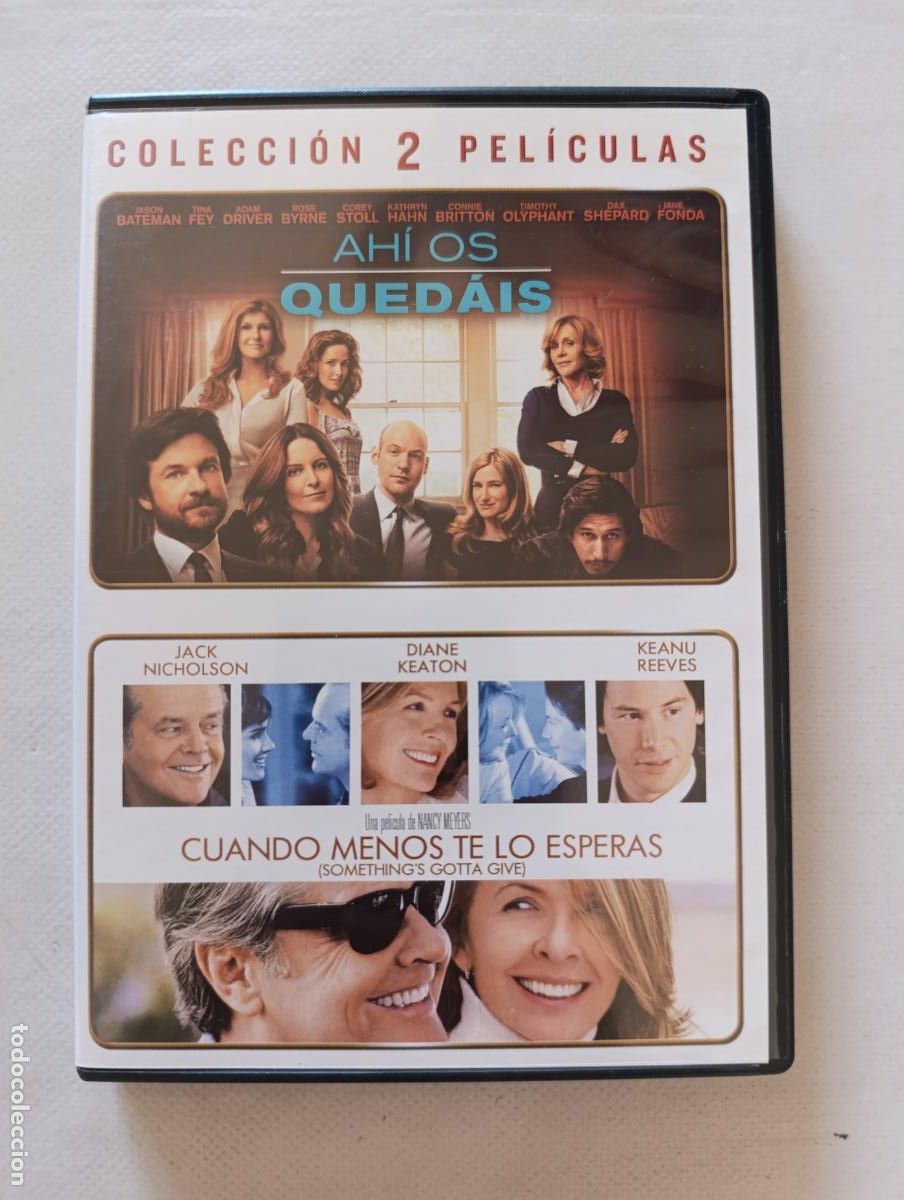 Cine: DVD AHI OS QUEDAIS / CUANDO MENOS TE LO ESPERAS - 2 PELICULAS, 2 DISCOS (X3)