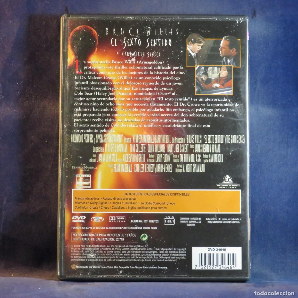 Cine: EL SEXTO SENTIDO - DVD - Foto 2