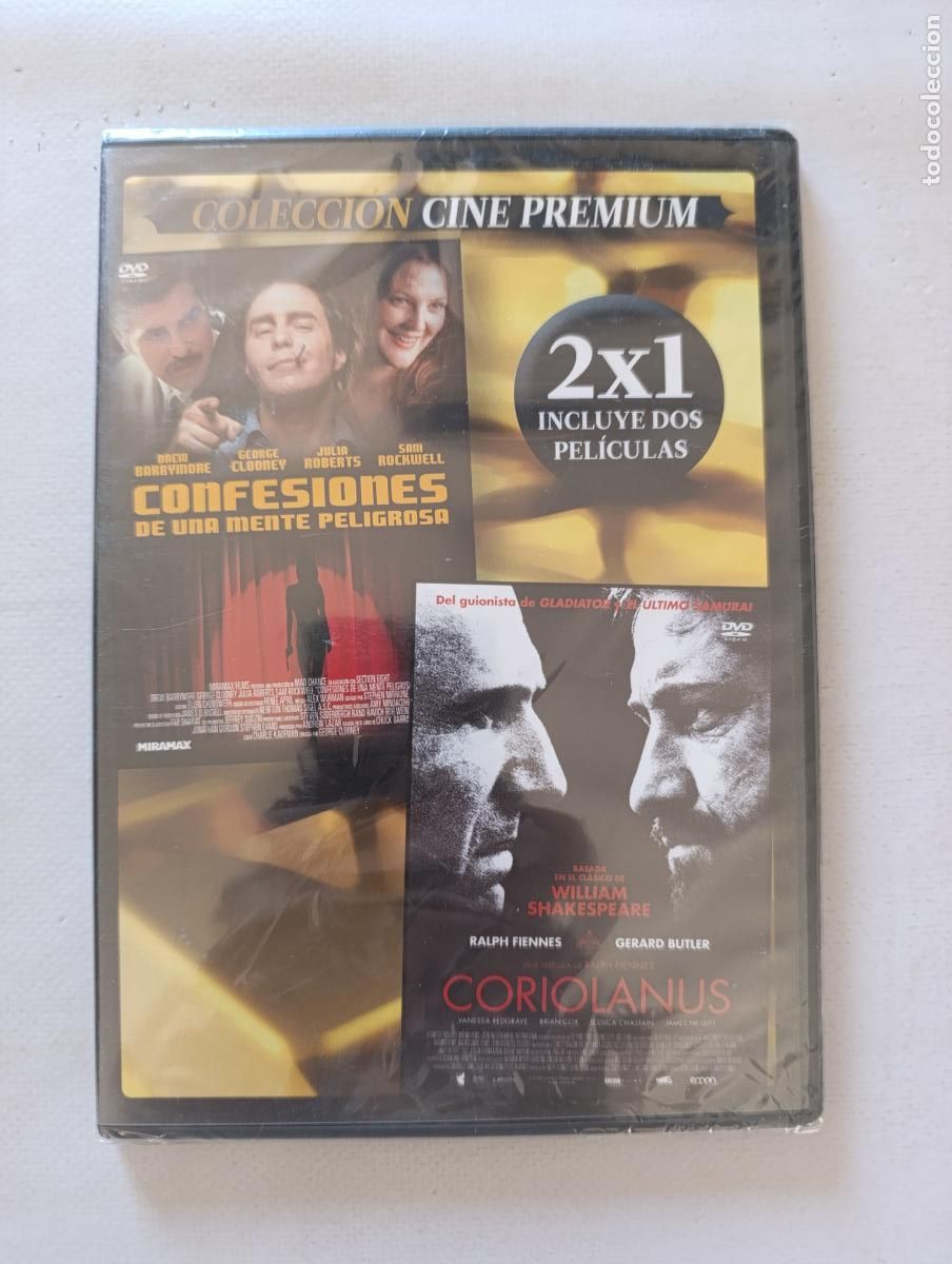Cine: DVD CONFESIONES DE UNA MENTE PELIGROSA / CORIOLANUS - CAJA SLIM - NUEVA, PRECINTADA (K4)