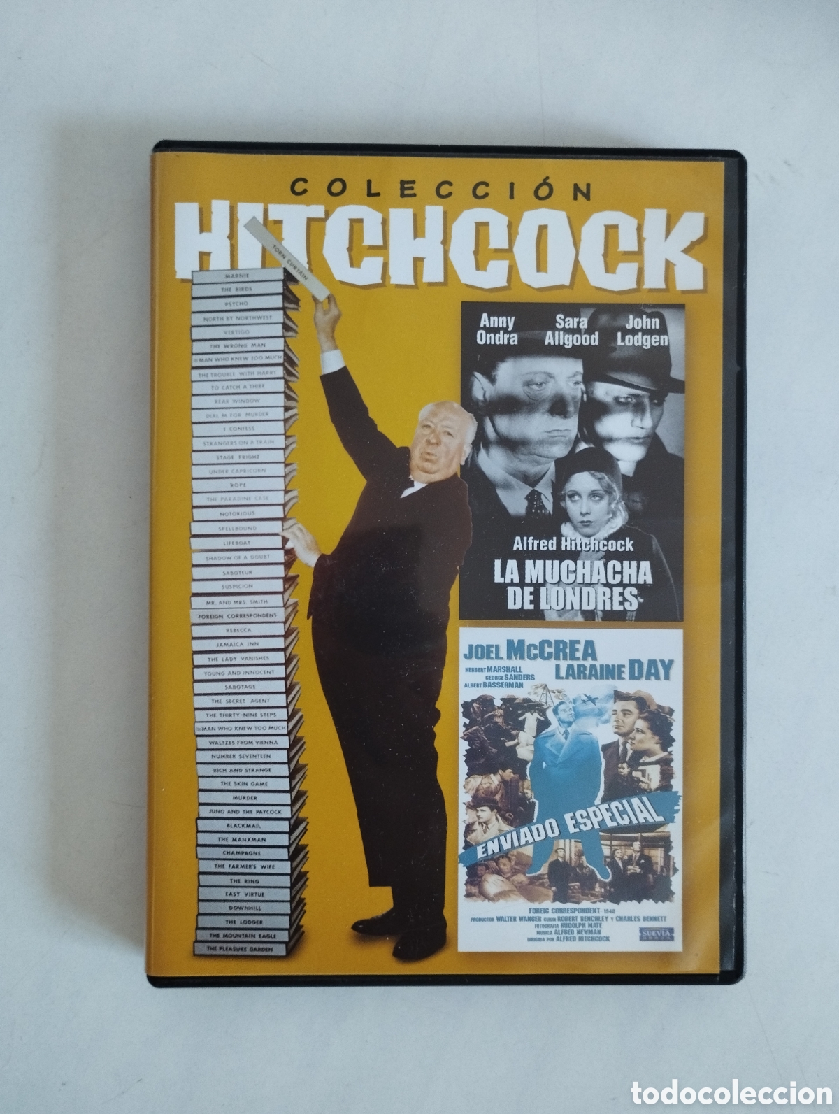 Cine: PELICULA DVD 2 PELICULAS LA MUCHACHA DE LONDRES & ENVIADO ESPECIAL COLECCION HITCHCOCK
