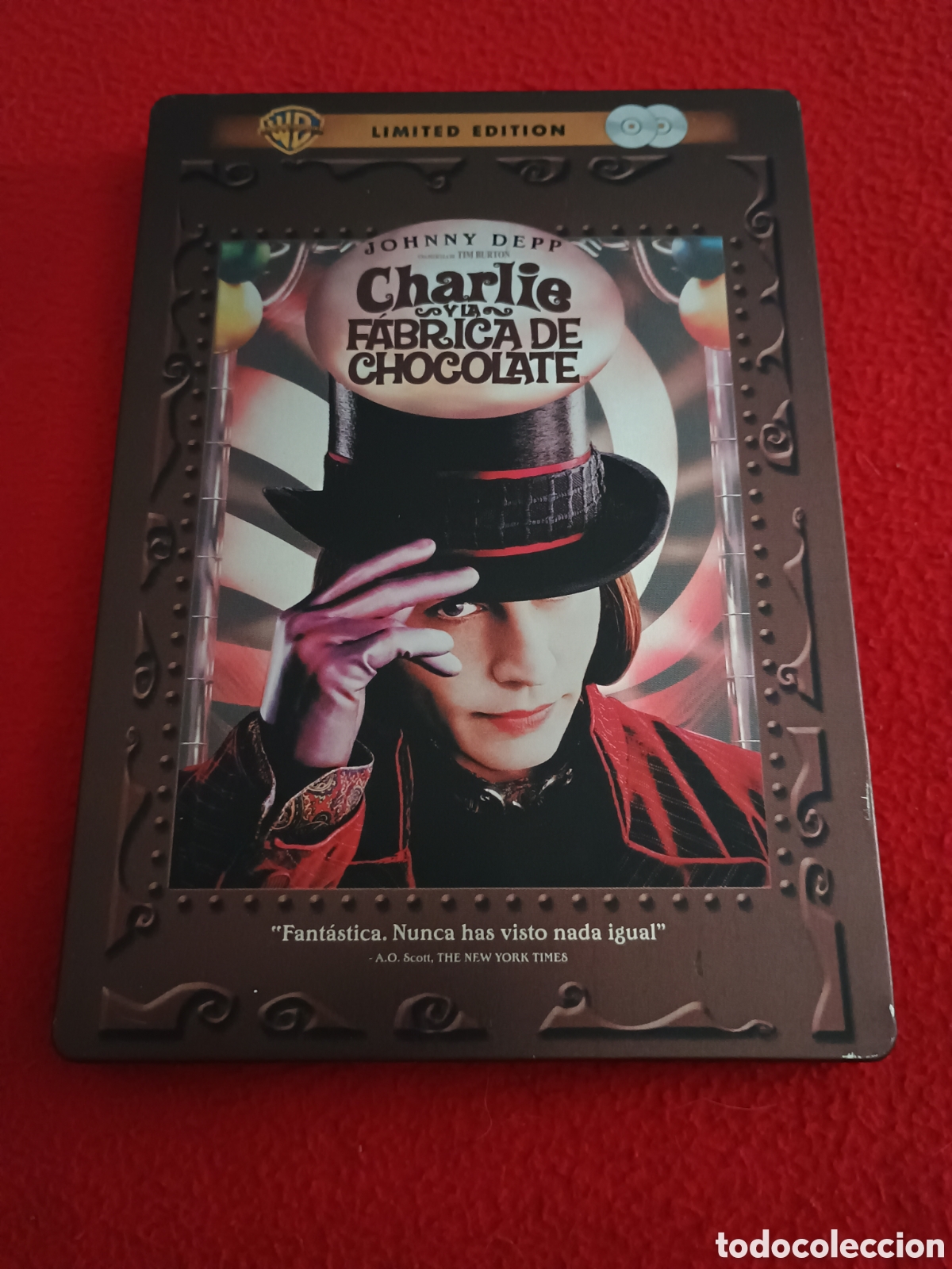 Cine: Dvd Charlie y la f&aacute;brica de chocolate (edici&oacute;n met&aacute;lica 2 discos) Tim burton Johnny Deep Christopher