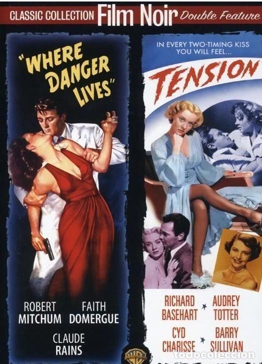 Cine: Where Danger Lives - Tensi&oacute;n - Film Noir Double Feature DVD Como nuevo