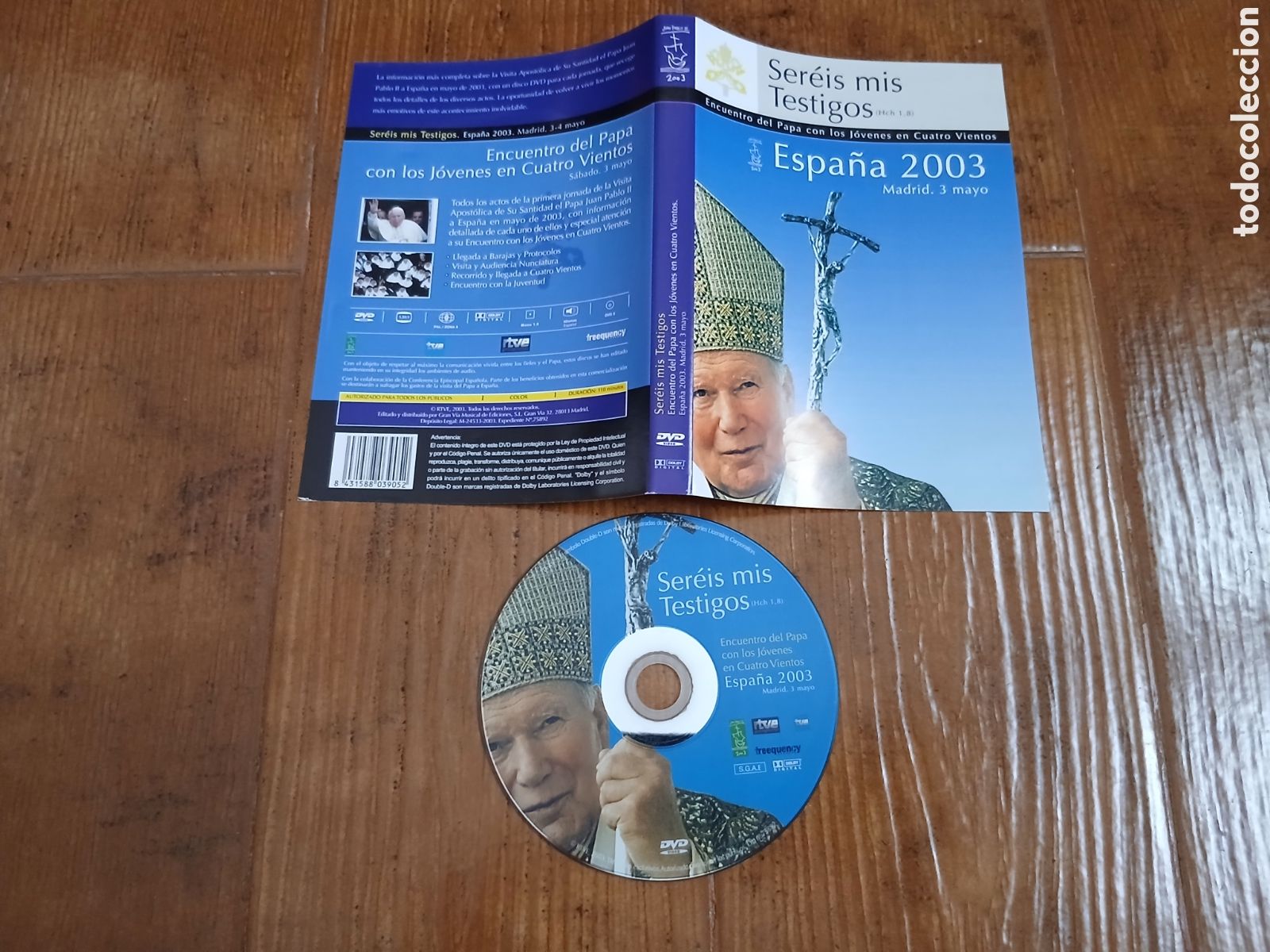 Cinema: DVD Ser&eacute;is mis testigos, encuentro del Papa con los j&oacute;venes (Espa&ntilde;a 2.003)