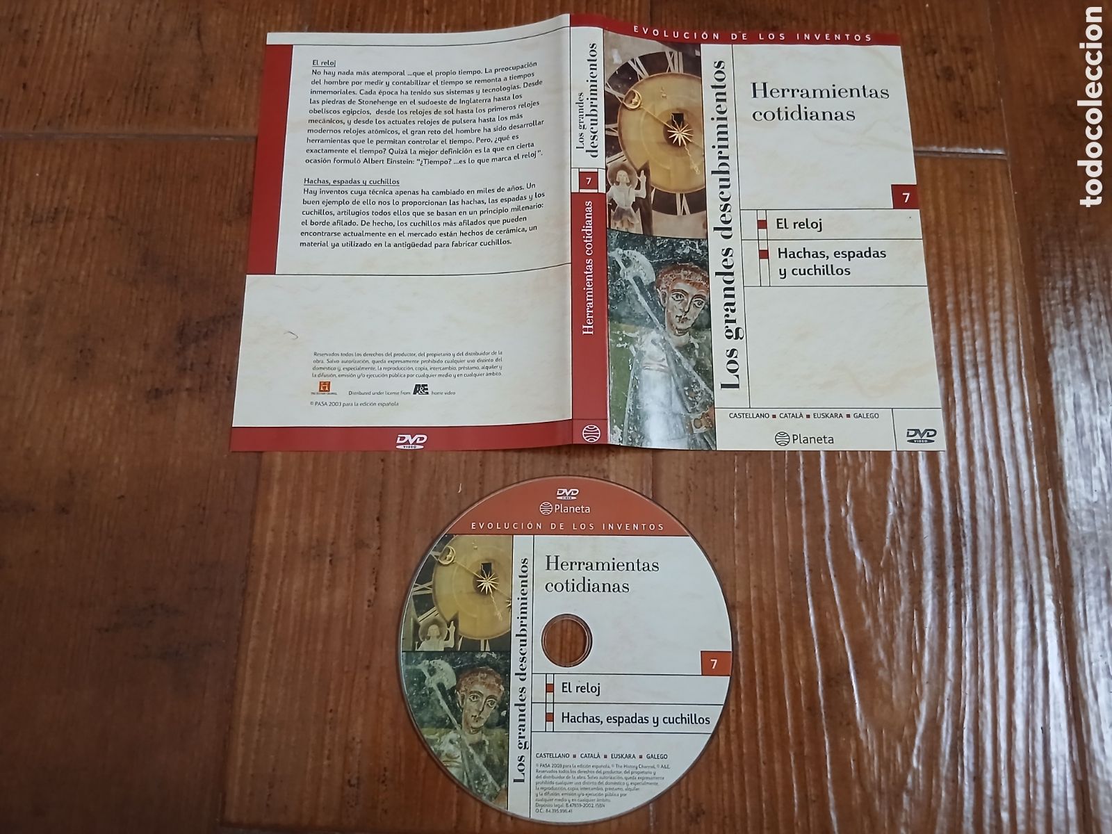 Cinema: DVD Los Grandes Descubrimientos -Herramientas Cotidianas- El Reloj/Hachas, espadas y cuchillos