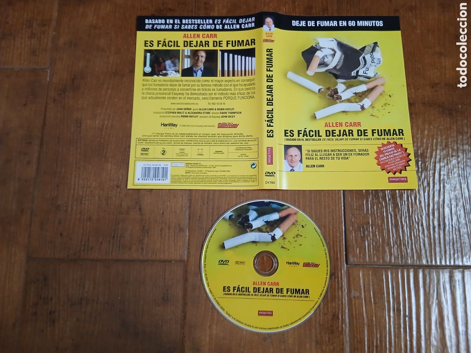 Cine: Dvd Es f&aacute;cil dejar de fumar -Allen Carr-