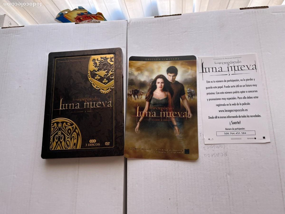 Cine: LUNA NUEVA LA SAGA CRESPUSCULO CAJA METALICA 3 DVDS - PELICULA KREATEN
