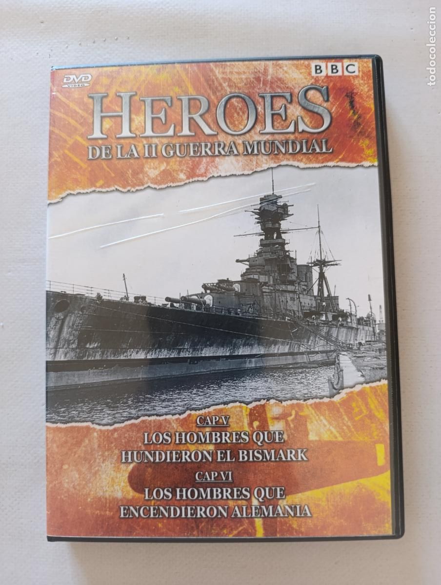Cine: DVD HEROES DE LA II GUERRA MUNDIAL III - CAP V + CAP VI - LOS HOMBRES QUE HUNDIERON EL BISMARCK (L4)