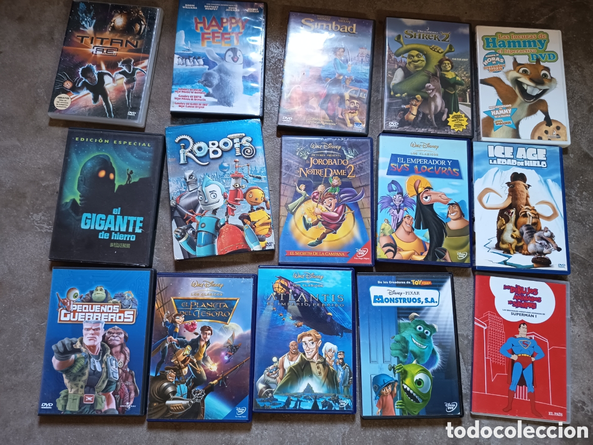 Cine: Lote de 15 pel&iacute;culas animadas en DVD,t&iacute;tulos clasicos