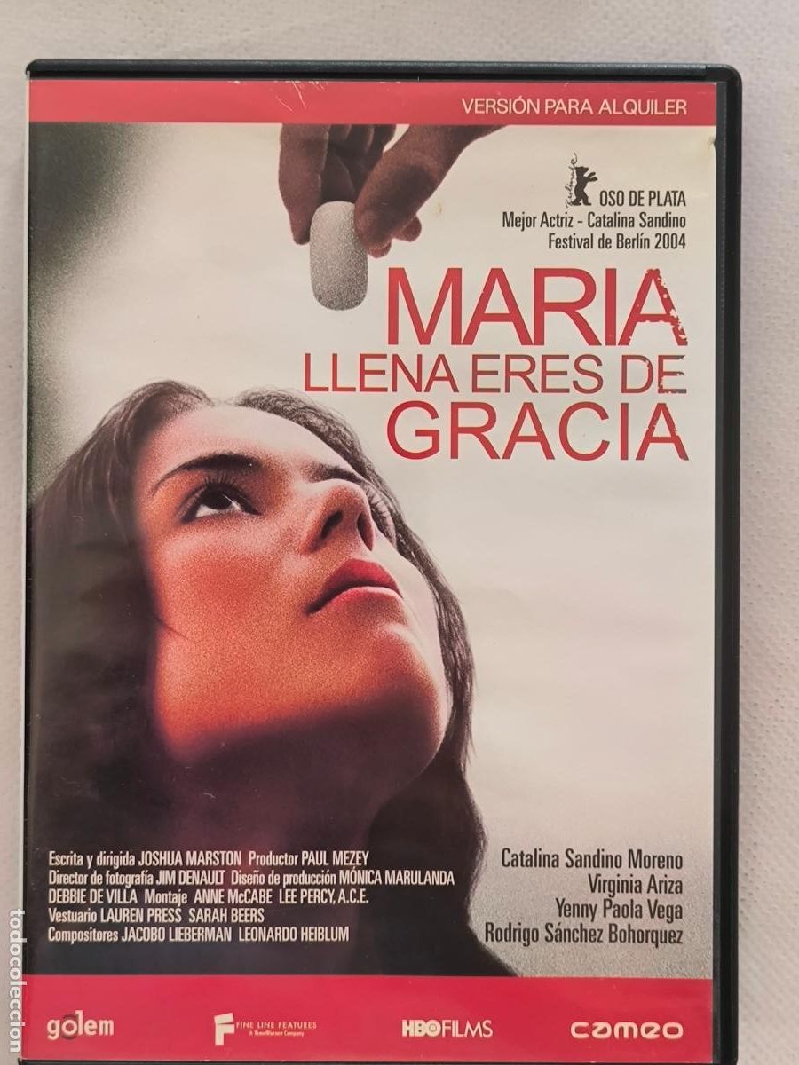 Cine: DVD MARIA LLENA ERES DE GRACIA - EDICION DE ALQUILER - LEER DESCRIPCION (V4)