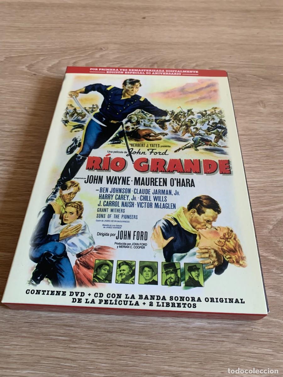 Cine: DVD. RIO GRANDE. 2 DISCOS. PELICULA+ BANDA SONORA. LIBRILLO. FUNDA. BUENA CONSERVACIION