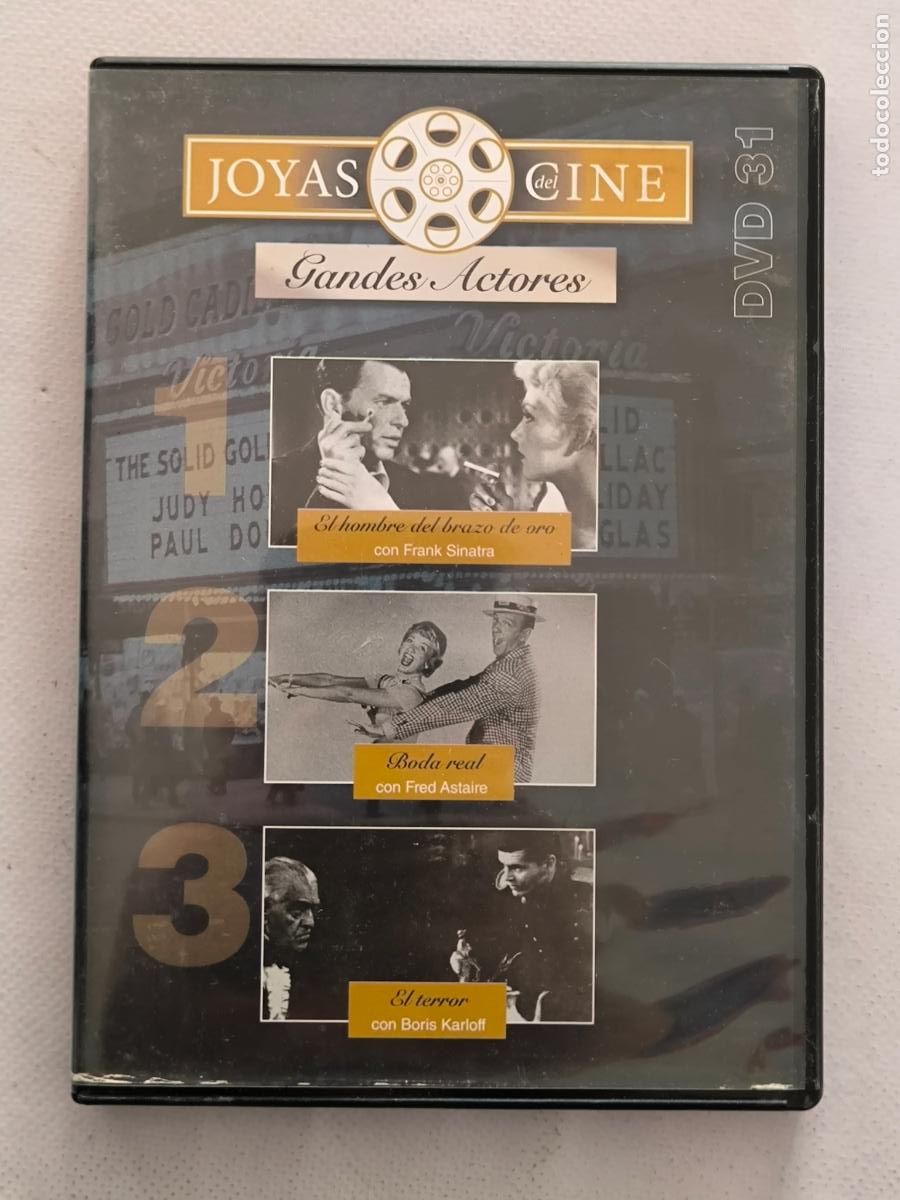 Cine: DVD EL HOMBRE DEL BRAZO DEL ORO / BODA REAL / EL TERROR - JOYAS DEL CINE N&ordm; 31 (X4A)
