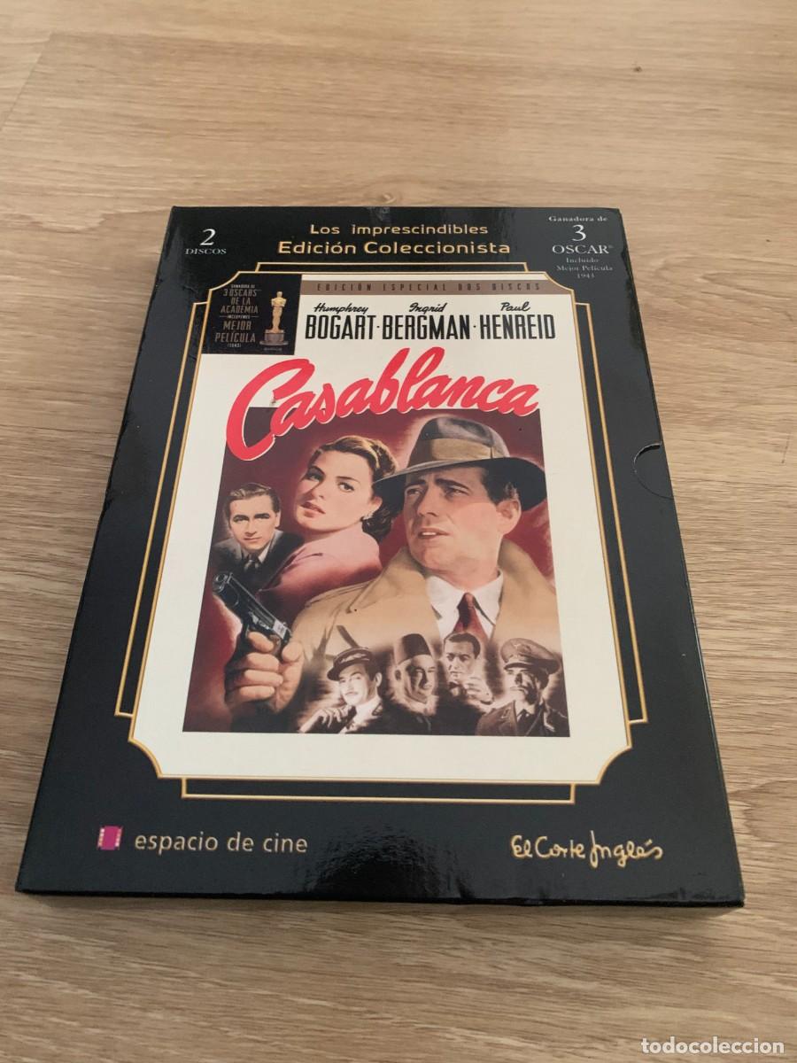 Cine: DVD+LIBRO. CASABLANCA. ED. 2 DISCOS PRECINTADA + LIBRO + FUNDA CART&Oacute;N. BUENA CONSERV
