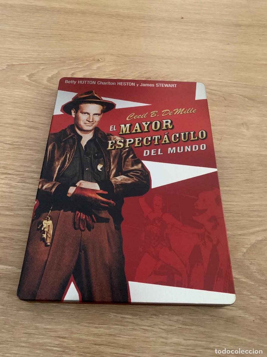 Cine: DVD. EL MAYOR ESPECTACULO DEL MUNDO. ESTUCHWE METAL. BUEN ESTADO. PEDIDO MINIMO 10 EUROS.