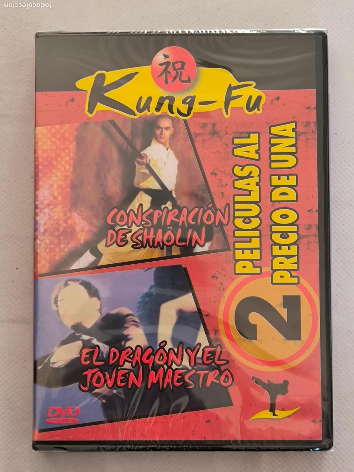 Cine: DVD CONSPIRACION DE SHAOLIN / EL DRAGON Y EL MAESTRO - 2 PELICULAS - NUEVO, PRECINTADO (Y4)