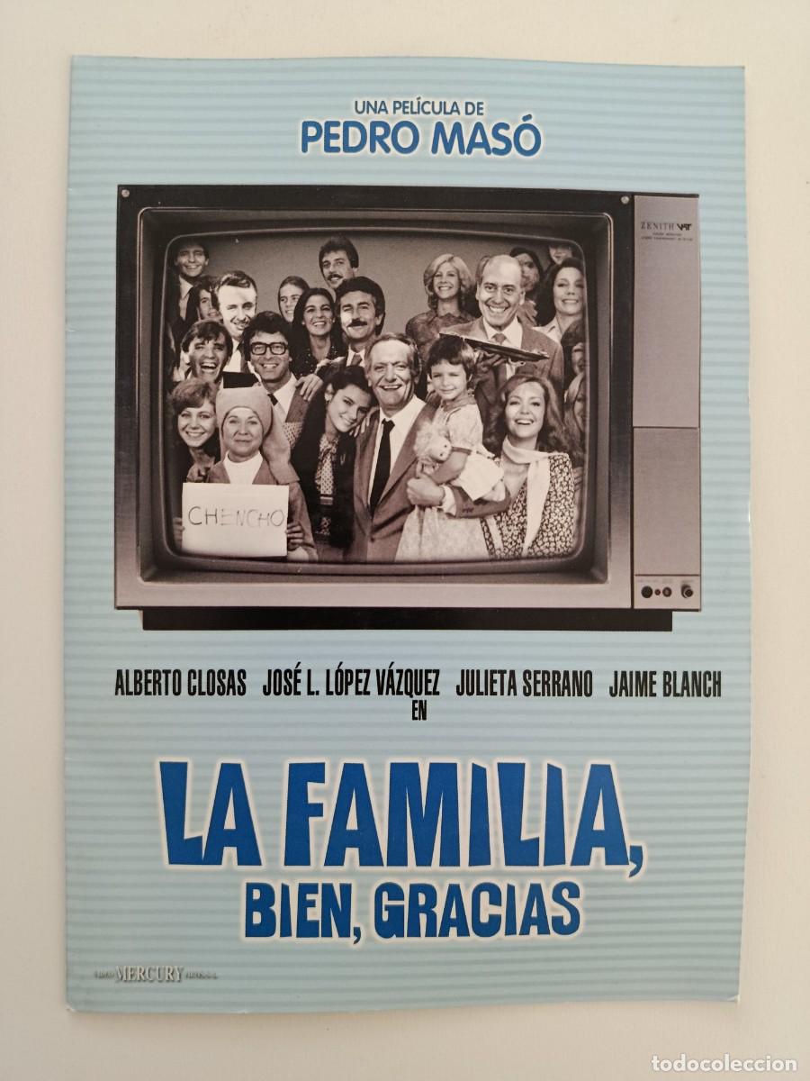 Cine: LA FAMILIA BIEN GRACIAS. PEDRO MAS&Oacute;. PEL&Iacute;CULA DVD