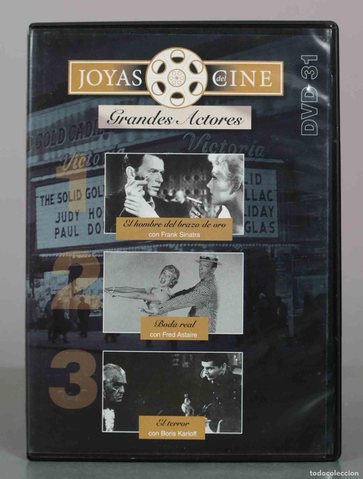 Cine: DVD. Joyas del Cine: Grandes Actores - Boda Real, El Terror, El Hombre del Brazo de Oro
