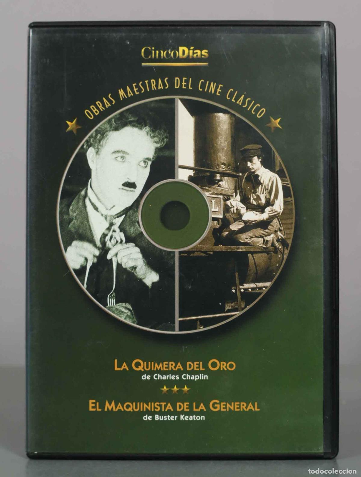 Cine: DVD. Obras Maestras del Cine Cl&aacute;sico: La Quimera del Oro, El Maquinista de la General - Charles Cha