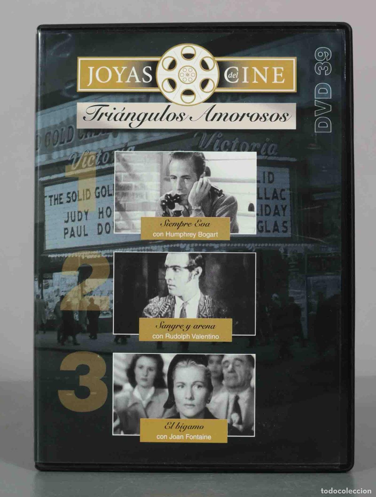 Cine: DVD. Joyas del Cine: Tri&aacute;ngulos Amorosos - Siempre Eva, Sangre y Arena, El B&iacute;gamo - Humphrey Bogart