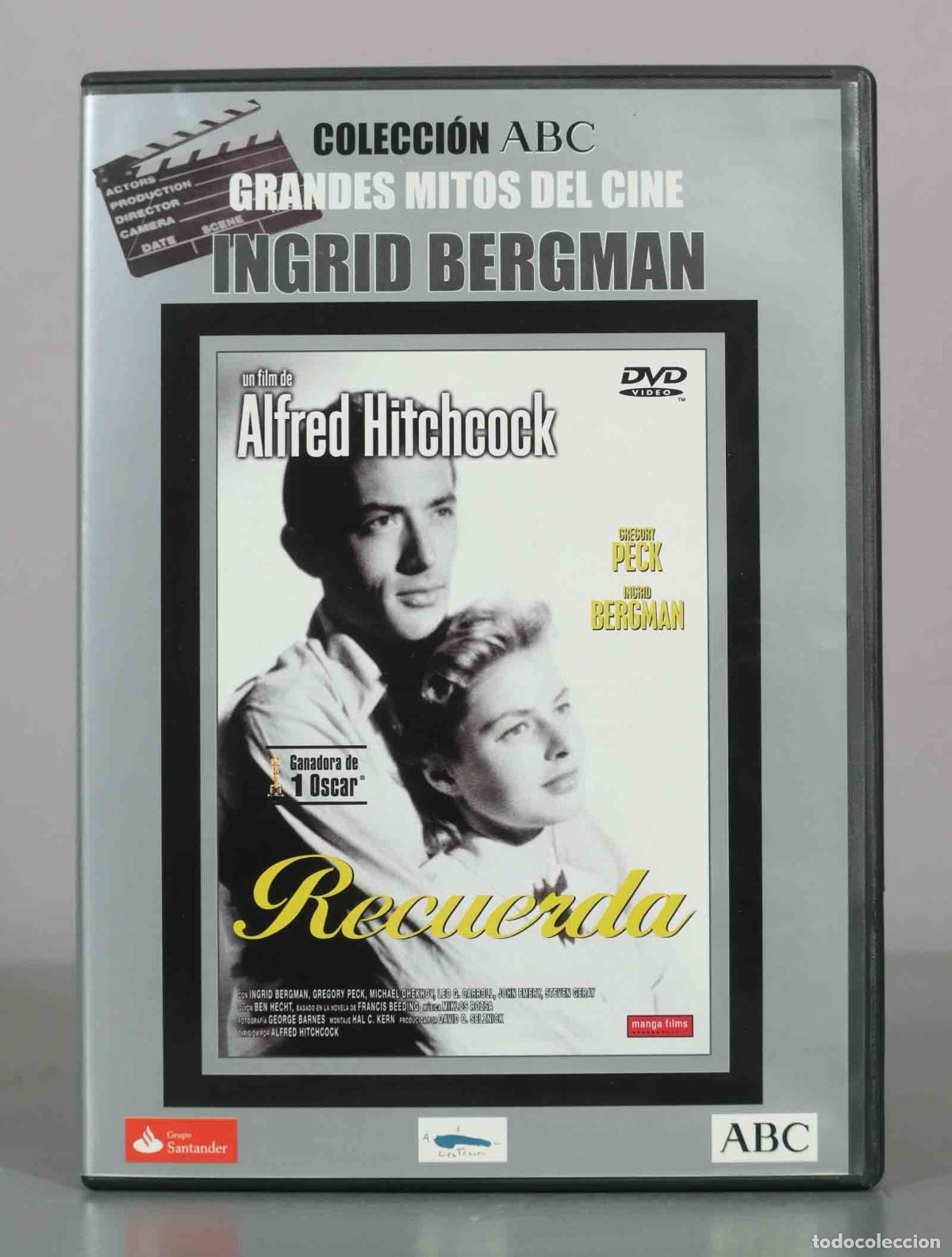 Cine: DVD. Recuerda - Alfred Hitchcock, Ingrid Bergman, Gregory Peck