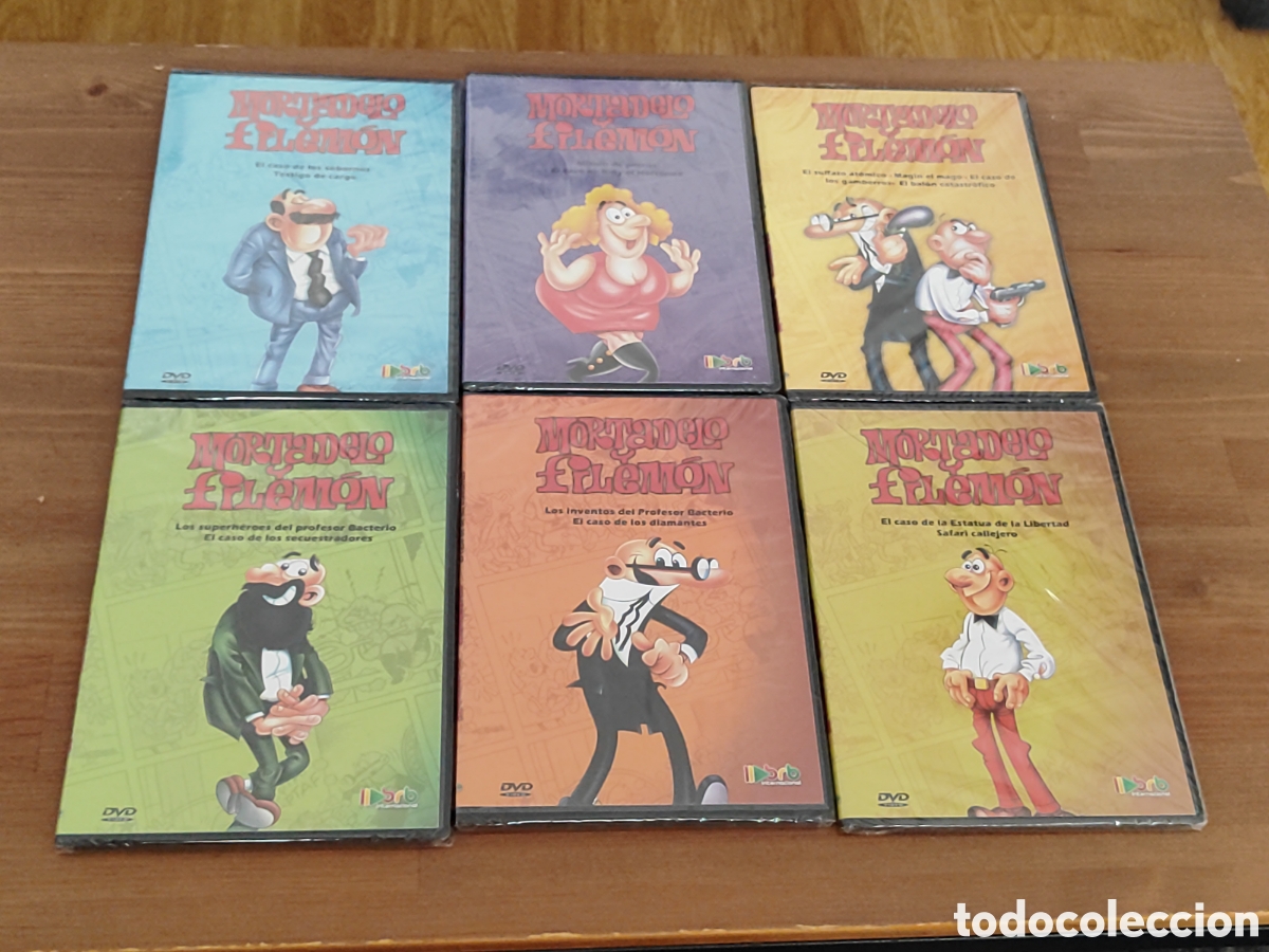 Cine: Lote 6 DVDs Slim precintados Mortadelo y Filem&oacute;n BRB INTERNACIONAL