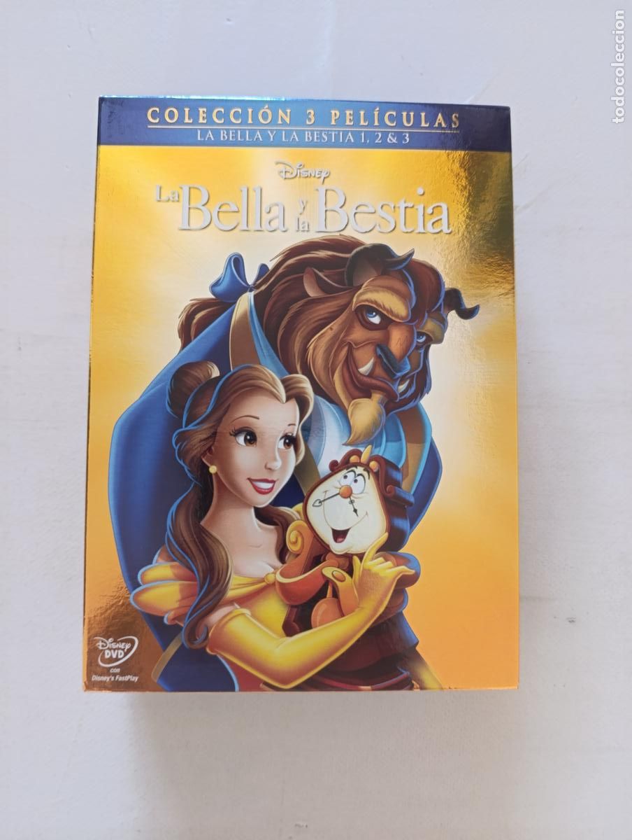 Cine: DVD LA BELLA Y LA BESTIA COLECCION PELICULAS 1, 2 Y 3 - MUNDO MAGICO BELLA, NAVIDAD ENCANTADA (F5)