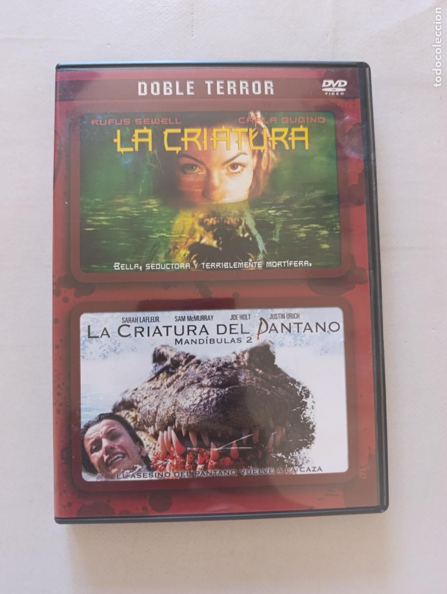 Cine: DVD LA CRIATURA / LA CRIATURA DEL PANTANO (MANDIBULAS 2) - 2 PELICULAS, 2 DISCOS (I5)