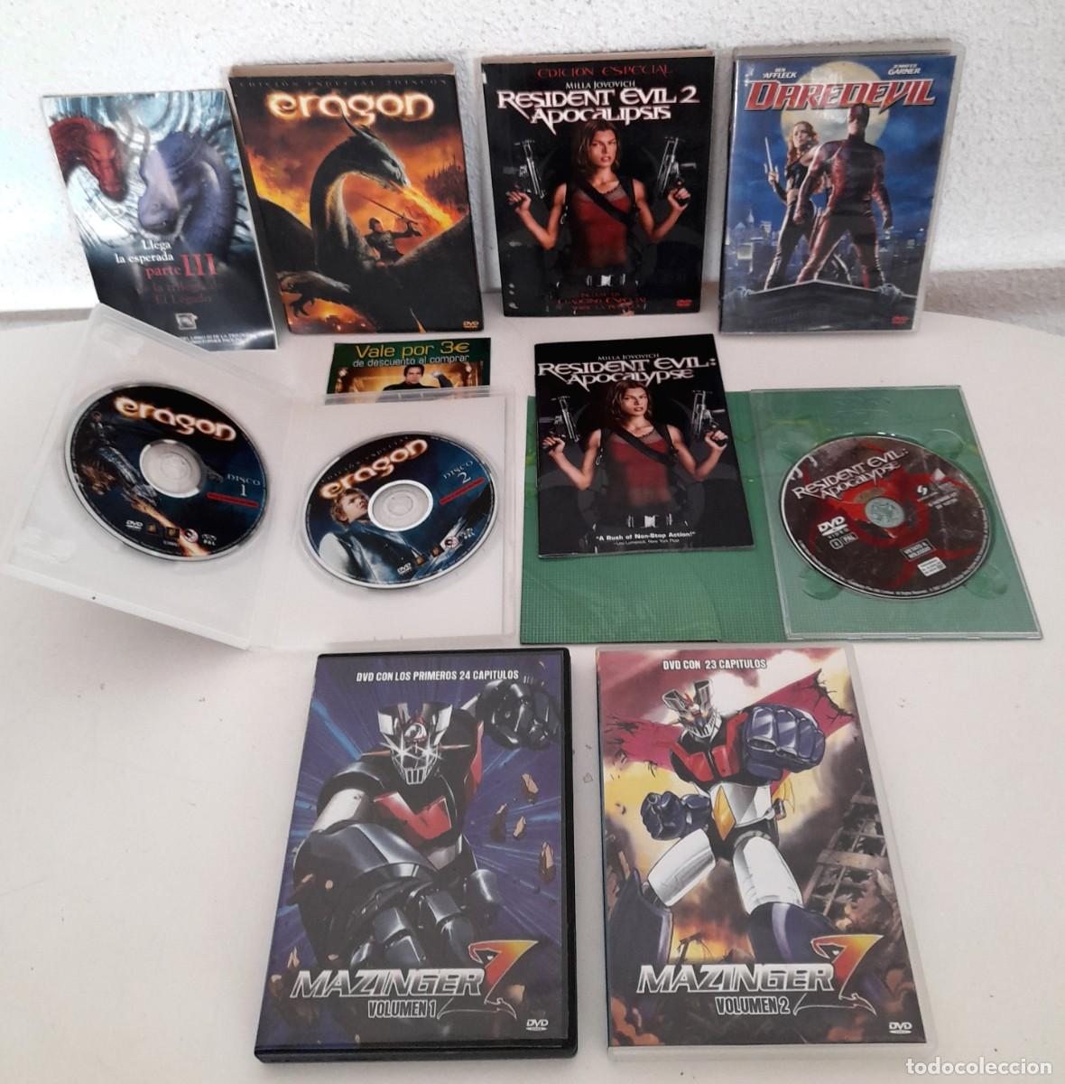Cin&eacute;ma: Lote 5 pel&iacute;culas DVD Resident Evil 2 Apocalipsis Eragon Especial Mazinger Z 1 y 2 Daredevil