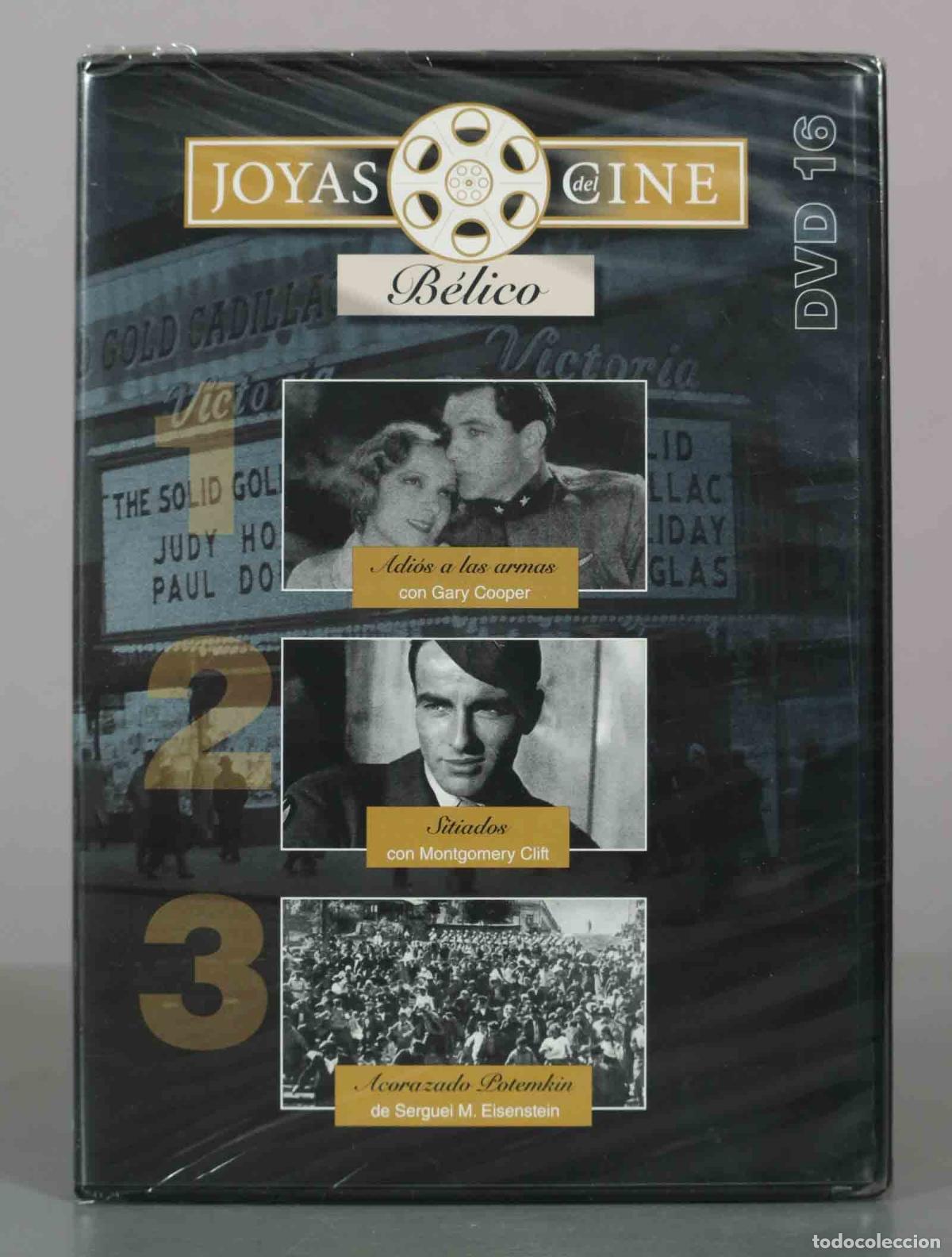 Cin&eacute;ma: DVD. Joyas del Cine B&eacute;lico - Adi&oacute;s a las armas, Gary Cooper, Sitiados, Montgomery Clift, PRECINTADO