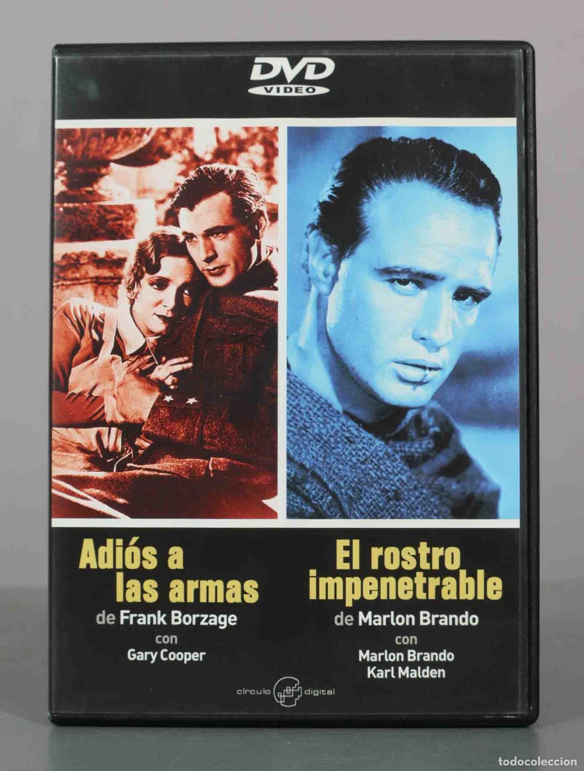 Cine: DVD. Adi&oacute;s a las armas / El rostro impenetrable - Frank Borzage, Marlon Brando, Gary Cooper, Karl M
