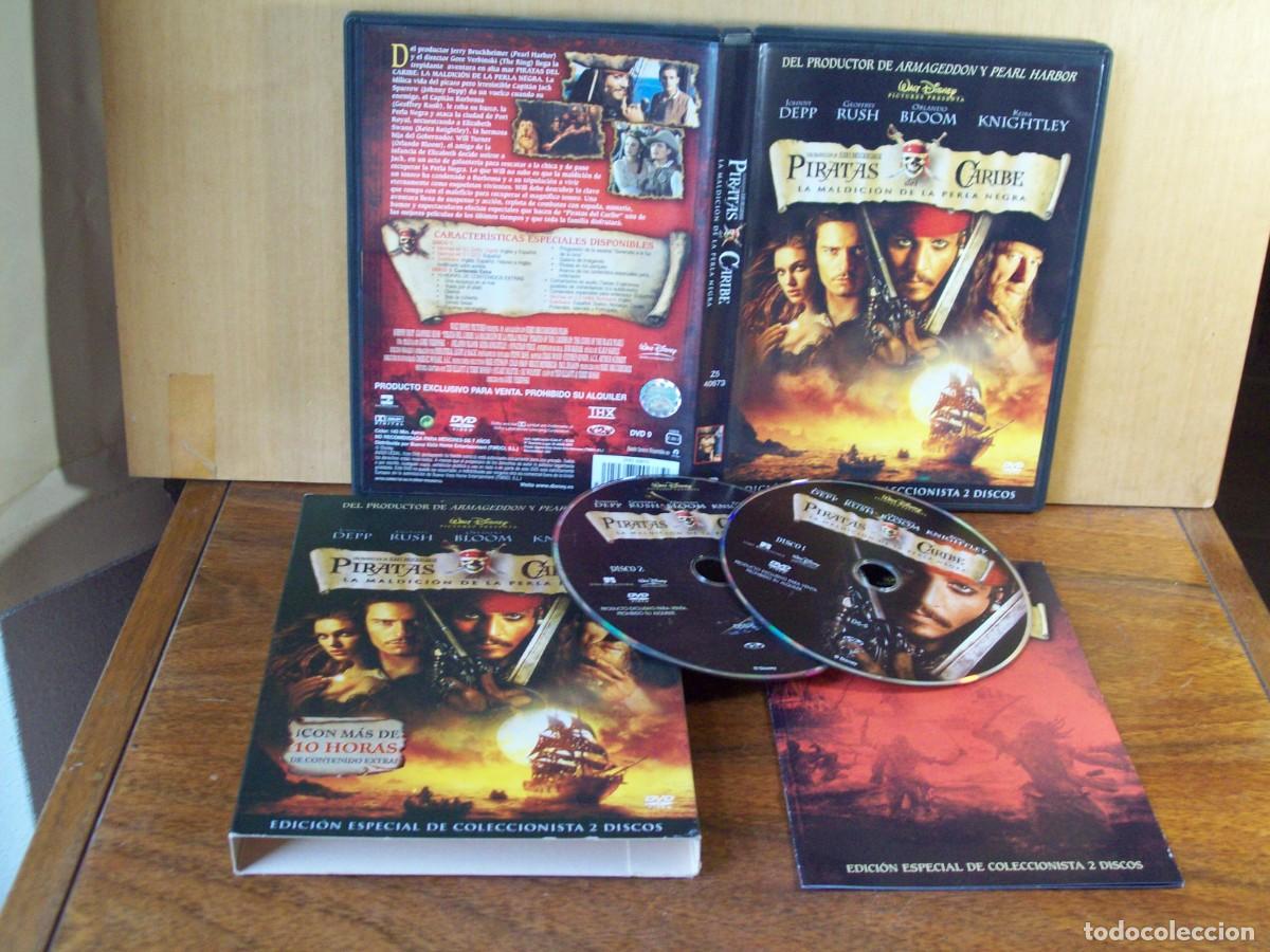 Cine: PIRATAS DEL CARIBE - LA MALDICION DE LA PERLA NEGRA - JOHNNY DEPP - ORLANDO BLOOM - DOBLE DVD