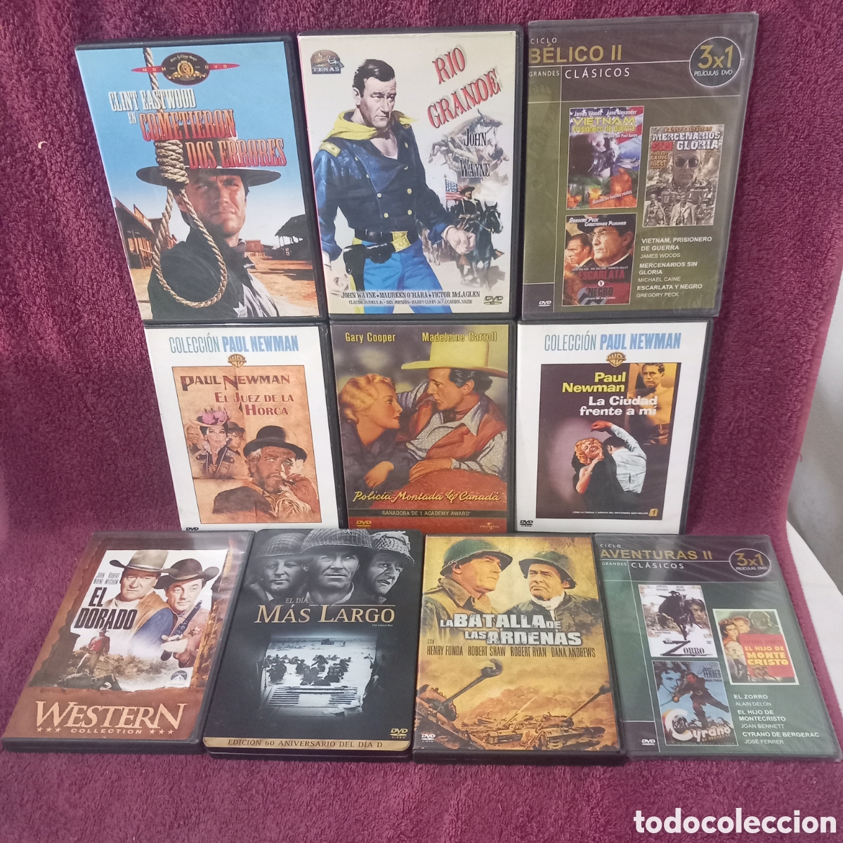 Cin&eacute;ma: 44&times;DVDsCINE VINTAGE,WESTERN BELICO y AVENTURAS(algunos precintados)