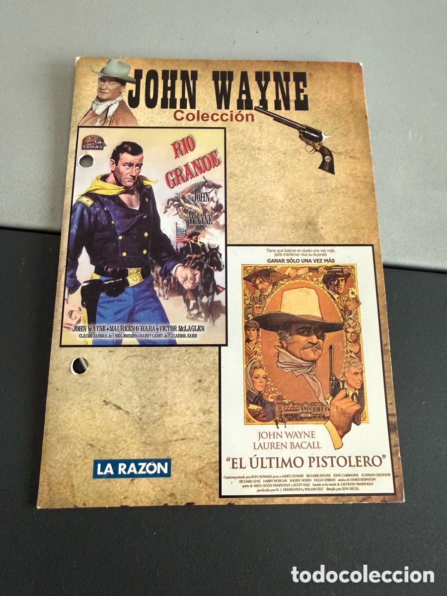 Cine: DVD. JOHN WAYNE. R&Iacute;O GRANDE- EL ULTIMO PISTOLERO. Caja Cart&oacute;n