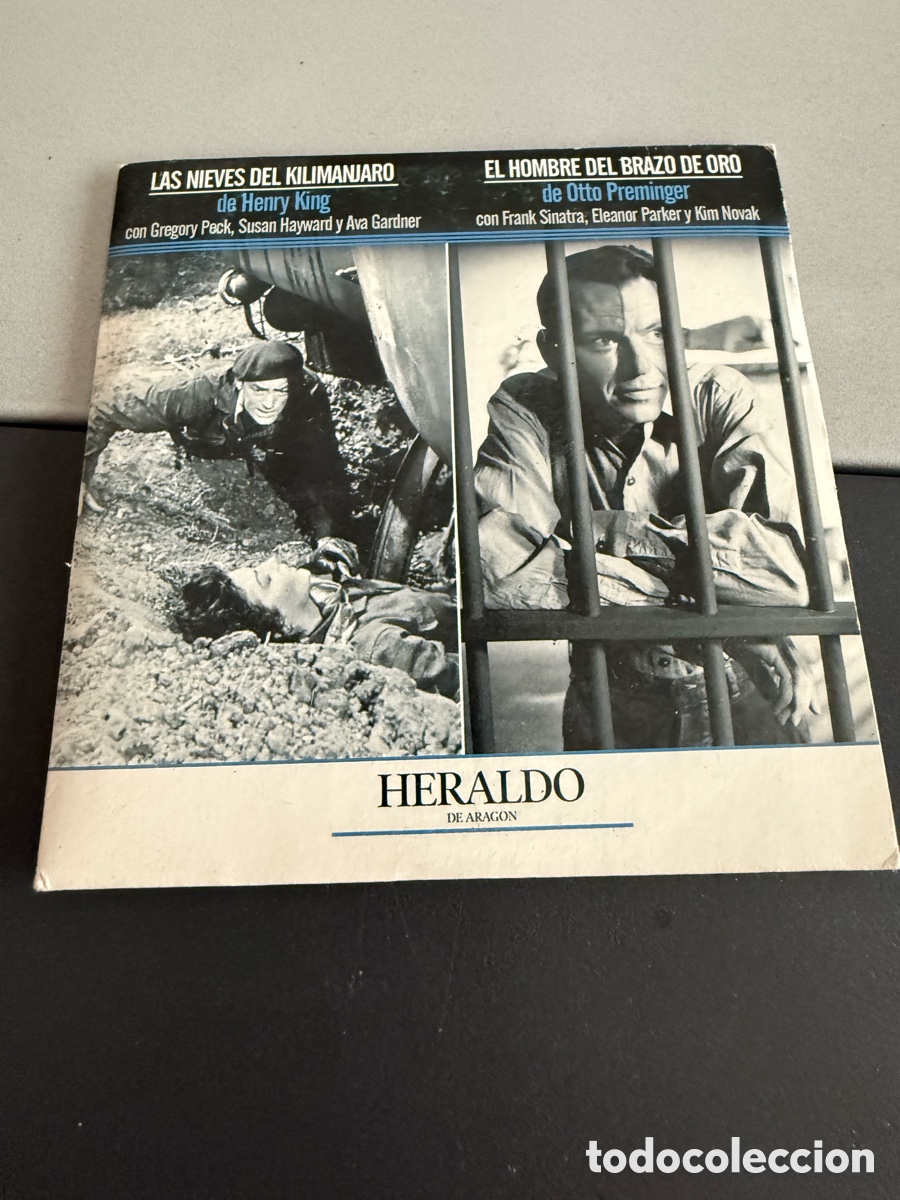 Cine: DVD. LAS NIEVES DEL KILIMAMJARO - EL HOMBRE DEL BRAZO DE ORO. Caja Cart&oacute;n